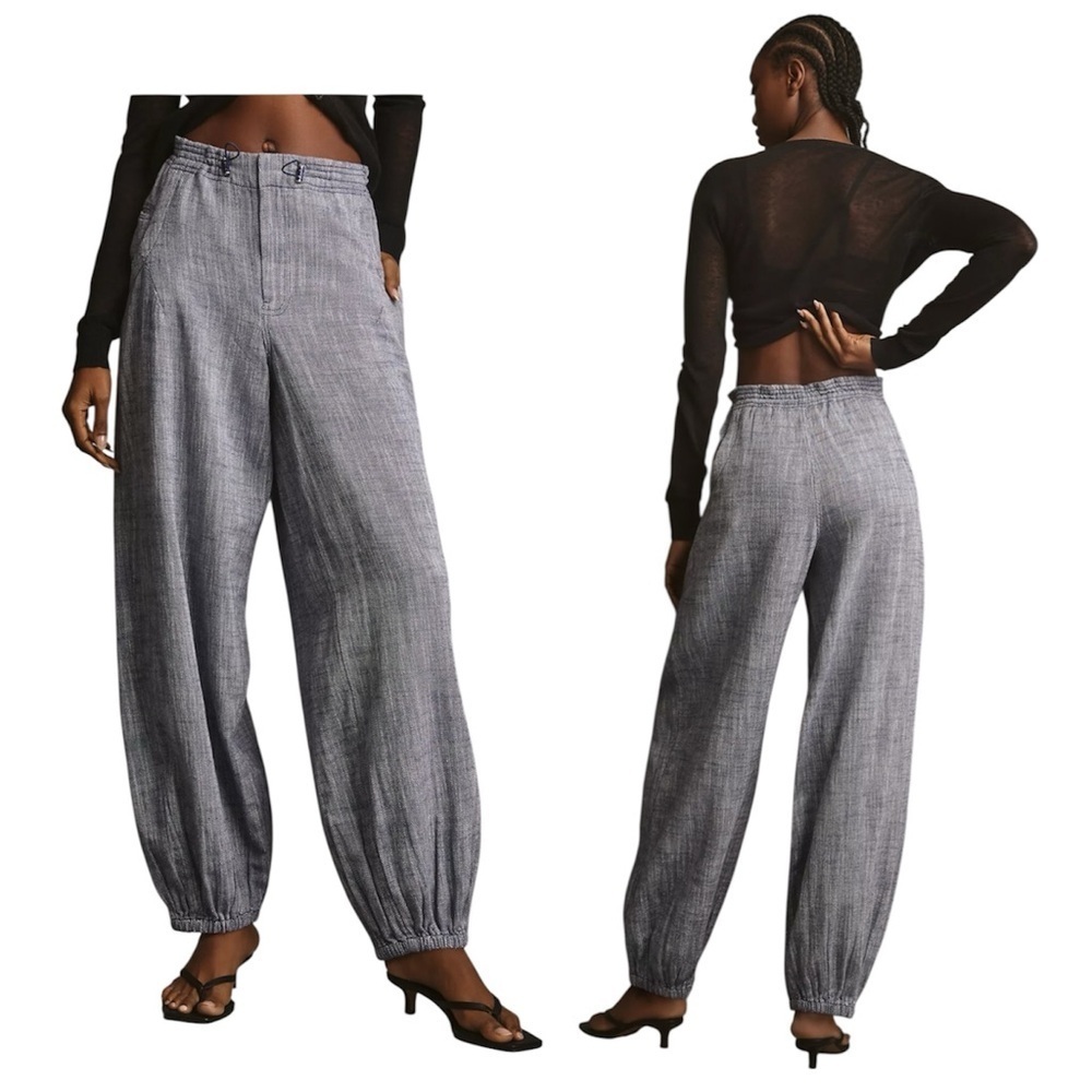 Pilcro | Anthropologie | Slub Twill Parachute Pants Cotton Boho Baggy Breathable